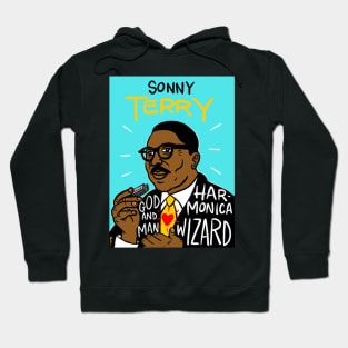 Sonny Terry Blues Folk Art Hoodie